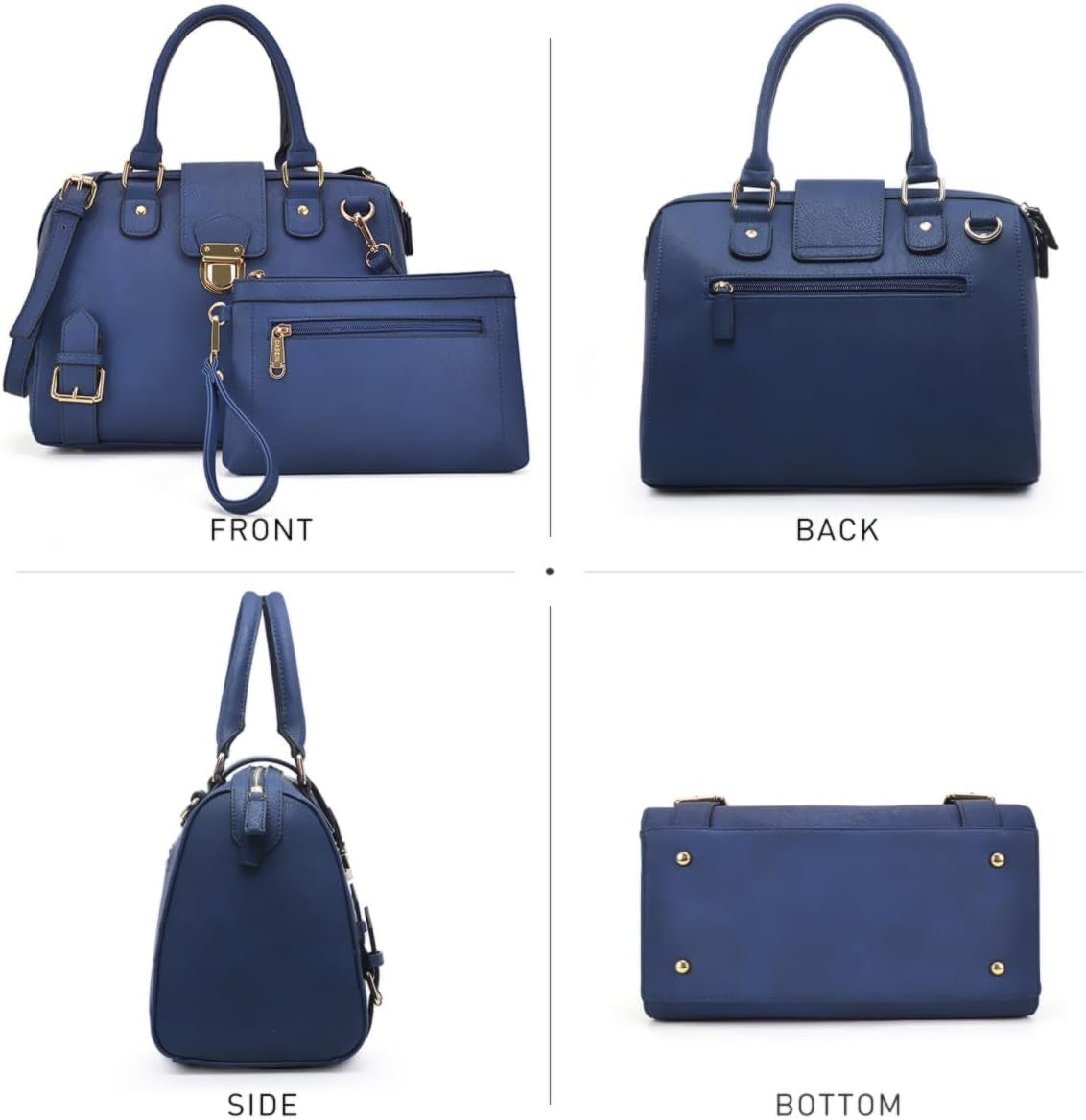 Womens Satchel Purse Boston Barrel Bag Top Handle Handbag Work Tote