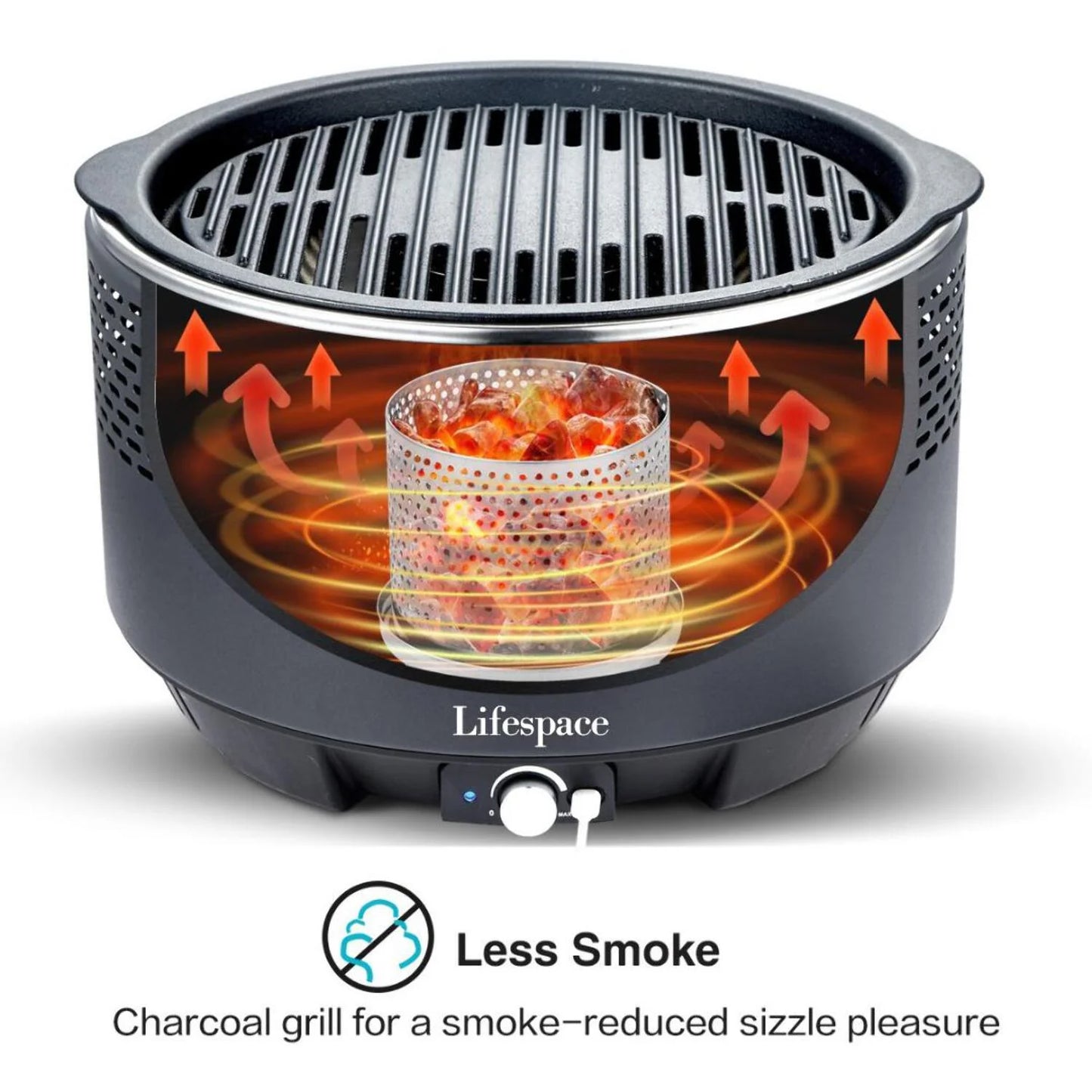 Lifespace Portable Lightweight Charcoal Grill with FREE Dome Lid & Carry Bag